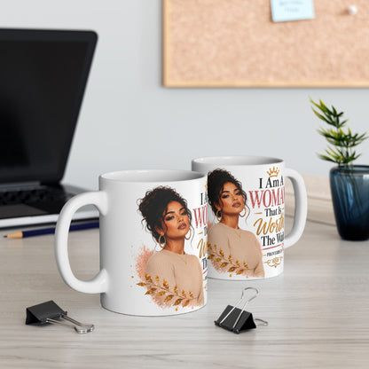Ceramic Mug — “I Am A Woman That Is Worth The Wait” Inspirational Christian Coffee Mug (Proverbs 31)