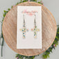 Spring Floral Acrylic Cross Earrings