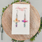 Summer Floral Acrylic Cross Earrings