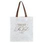 Tote White/Brown Trust in the Lord Prov. 3:5